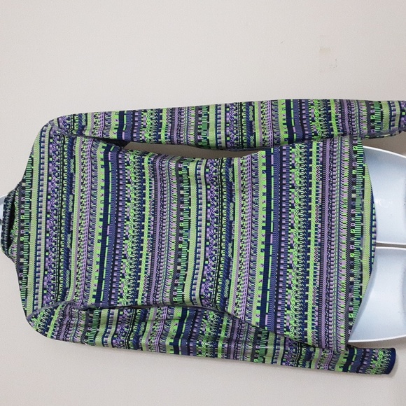 Nike Pro Patterned Green Blue Pullover Performance Pyperwarm Half Zip S Training - Picture 2 of 8